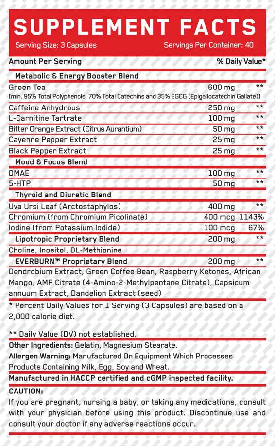 Everbuild Ever Burn Fat Burner 120 caps