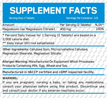 Everbuild Magnesium Citrate 200 mg 100 Tabs